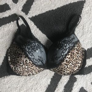 Victoria’s Secret padded Demi leopard print bra